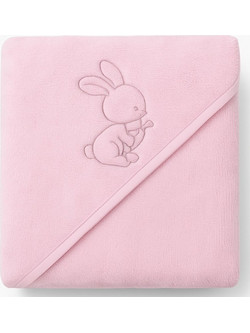 Lorelli Rabbit Βρεφικό Μπουρνούζι Κάπα Ροζ 80x80cm