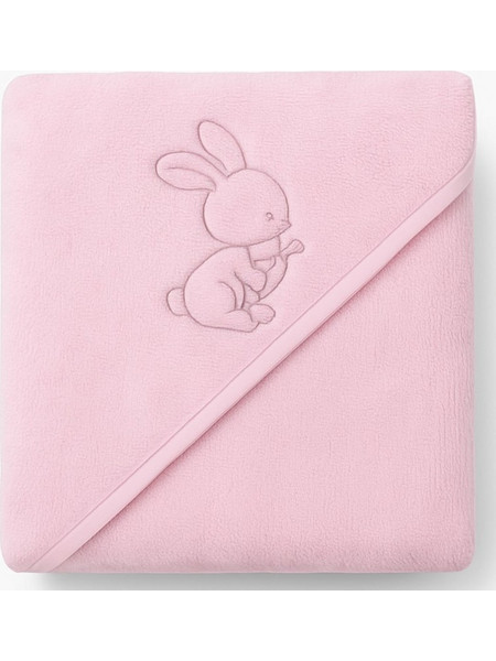 Lorelli Rabbit Βρεφικό Μπουρνούζι Κάπα Ροζ 80x80cm
