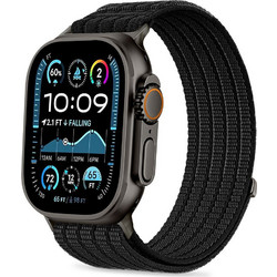 Tech-Protect Nylon Sport Λουράκι Υφασμάτινο Black (Apple Watch 44 / 45 / 46 / 49mm)