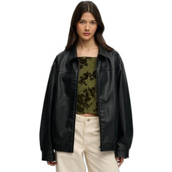 Superdry Γυναικείο Μπουφάν Χειμωνιάτικο Bomber Κοντό Μαύρο W5012158A-02A