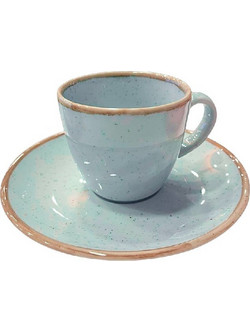 Espiel Σετ Φλιτζάνια Espresso Πορσελάνης Τιρκουάζ 90ml 6τμχ OWM101K6