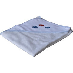 Bebe Stars Fisherman Βρεφικό Μπουρνούζι Κάπα Λευκό Γαλάζιο 77x82cm