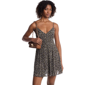 Michael Kors Mini Καλοκαιρινό Καθημερινό Φόρεμα Floral Μαύρο MS5830NH81-340 Michael Kors Mini Καλοκαιρινό Καθημερινό Φόρεμα Floral Μαύρο MS5830NH81-340