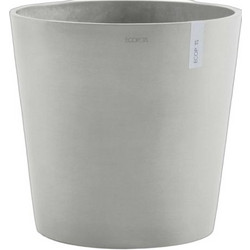 Ecopots Amsterdam 60 Γλάστρα Εξωτερικού Χώρου Στρογγυλή Πλαστική Γκρι Λευκή 60x56cm 31650-4646