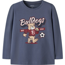 Name It Bulldogs Παιδικό T-Shirt Μακρυμάνικο Μπλε 13224978
