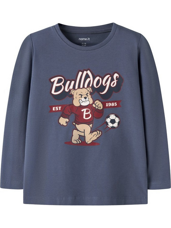 Name It Bulldogs Παιδικό T-Shirt Μακρυμάνικο Μπλε 13224978