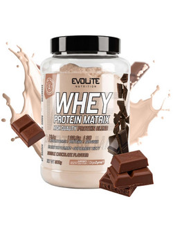 Evolite Whey Matrix Double Chocolate Πρωτεΐνη Ορού Γάλακτος Γράμμωσης 900gr
