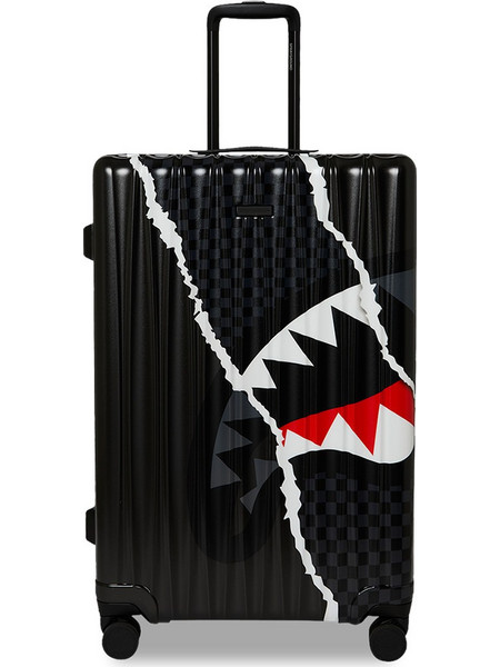 Sprayground Shark Slash CL324 Βαλίτσα Μεγάλη 75x47x28cm με 4 Ρόδες Μαύρη