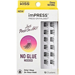 KiSS Impress Classy 01 Falsies Βλεφαρίδες Τουφάκια Αυτοκόλλητες 12τμχ