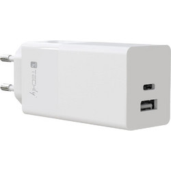 Techly IPW-PD100W Φορτιστής χωρίς Καλώδιο με Θύρα USB-A & Θύρα USB-C 100W Power Delivery
