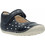 Clarks Little Lou Παιδικές Μπαλαρίνες Δερμάτινες Ανατομικές με Σκρατς Navy Μπλε 26127404