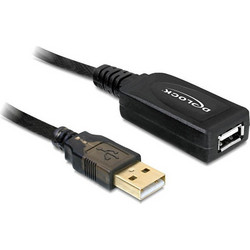 DeLOCK 82689 Καλώδιο USB-A Male 2.0 to USB-A Female 15m Black