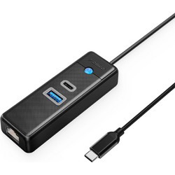 Orico PW3UR25-C3 0.15m USB Hub 3.0 USB-C με 3 Θύρες USB-A / USB-C / Ethernet