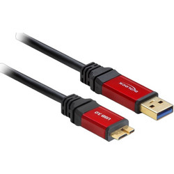DeLOCK 82761 Καλώδιο USB-A Male 3.0 to USB-B Micro Male 2m Black Red