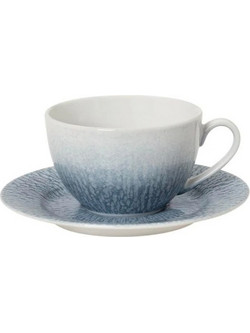 Cryspo Trio Neptune Φλιτζάνι Τσαγιού Κεραμικό Λευκό Μπλε 230ml 25.098.16