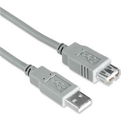 Powertech CAB-U076 Καλώδιο USB-A Male 2.0 to USB-A Female 1.5m Grey
