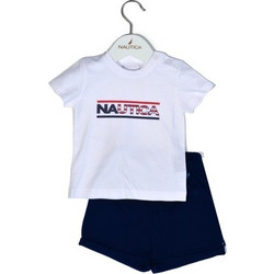 Nautica Des. 10 Βρεφικό Σετ για Αγόρι Καλοκαιρινό Λευκό Navy Μπλε