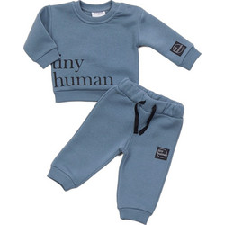 TraX Tiny Human Βρεφικό Σετ Φόρμας για Αγόρι Χειμωνιάτικο Πετρόλ 48574
