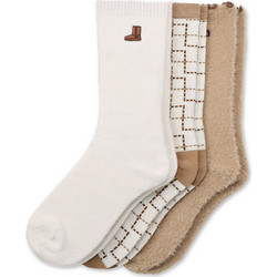 UGG Γυναικείες Κάλτσες Μπεζ Λευκές με Σχέδια 3Pack 1181414-003M
