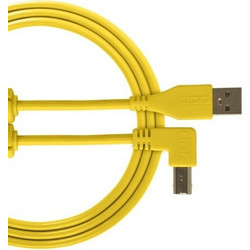 Udg U95004YL Καλώδιο Angle 90° USB-A Male 2.0 to USB-B Male 1m Yellow