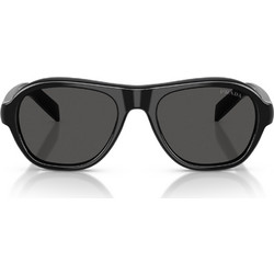 Prada PRD14S-16K08Z Ανδρικά Γυαλιά Ηλίου Aviator Κοκάλινα Μαύρα με Μαύρο Φακό