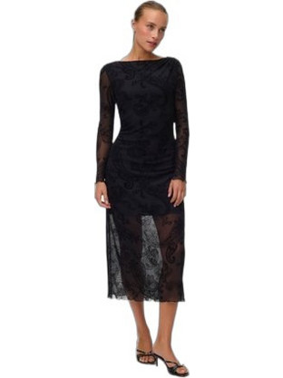 Vero Moda Midi Φόρεμα για Γάμο / Βάπτιση Μαύρο 10353161