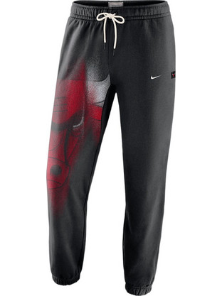 Nike NBA Chicago Bulls Ανδρικό Παντελόνι Φόρμας Fleece με Λάστιχο Μαύρο IO9099-010