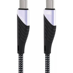EARLDOM EC-112C Braided USB-C to USB-C 1.2m Black Silver