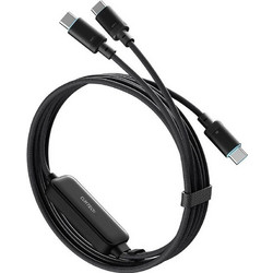 Cuktech C2C615 USB-C to 2xUSB-C 140W 1.5m Black