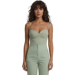 Helmi Γυναικείο Καλοκαιρινό Crop Κορσές Πράσινο Mint 57-03-047