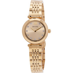 Bulova Γυναικείο Ρολόι με Χρυσό Μεταλλικό Μπρασελέ97P176