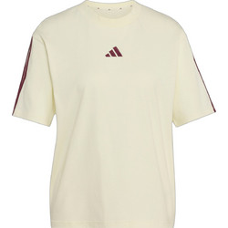 Adidas Sportswear Essentials 3-Stripes Γυναικείο Αθλητικό T-Shirt Εκρού KF6286