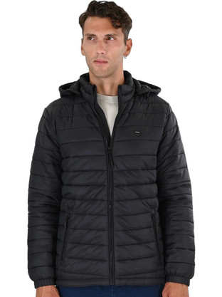 Double Ανδρικό Μπουφάν Puffer Μαύρο 262MJK-2045