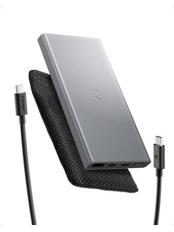 Spigen EA2210 Power Bank 10000mAh 22.5W με Θύρα USB-A & 2 Θύρες USB-C Quick Charge 3.0 & Power Delivery Grey
