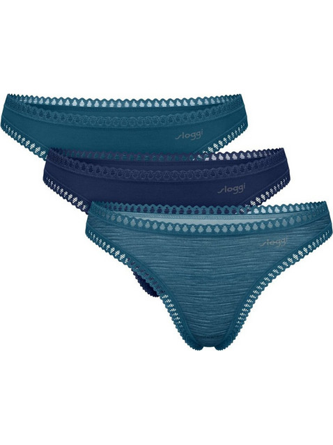 Sloggi Go Crush Βαμβακερά Γυναικεία String 3Pack 10219686