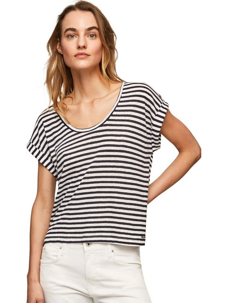 Pepe Jeans Leia Γυναικείο Καλοκαιρινό Top Εκρού PL505404-594