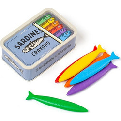 Kikkerland Sardines Κηρομπογιές Σετ 6τμχ