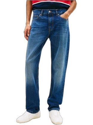 Tommy Jeans Ryan Ανδρικό Τζιν Παντελόνι Ελαστικό Slim Εφαρμογή Navy Μπλε DM0DM22971-1BK