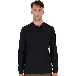 Double Ανδρική Μπλούζα Polo Μακρυμάνικη Μαύρη 262PS-3100