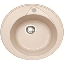Karag Wolf Round Avena 25 Ένθετος Νεροχύτης Στρογγυλός Γρανίτη Ματ Beige