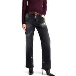 Dsquared2 Ψηλόμεσο Γυναικείο Τζιν Παντελόνι Slim Εφαρμογή με Σκισίματα Μαύρο S75LB1188D30046-900