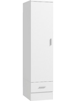 HOMCOM Μονόφυλλη Ντουλάπα Ρούχων Λευκή 40x52x170cm 83D-237V00WT
