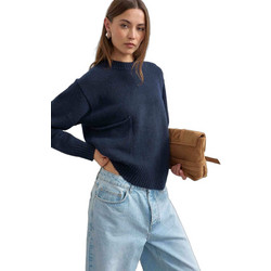 Topshop Γυναικεία Πλεκτή Μπλούζα Navy Μπλε 31001417