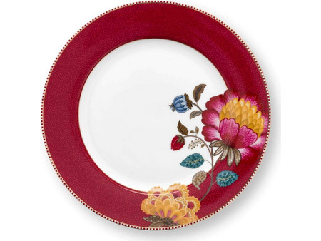 Pip Studio Blooming Tales Dark Red Πιάτο Ρηχό Πορσελάνης 26.5cm 51001587