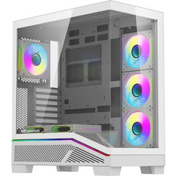 Darkflash K430 & Fans White Gaming Midi Tower Κουτί Υπολογιστή με Πλαϊνό Παράθυρο