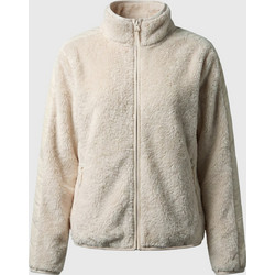 Funky Buddha Γυναικεία Ζακέτα Fleece Μακριά με Φερμουάρ Εκρού FBL014-107-06
