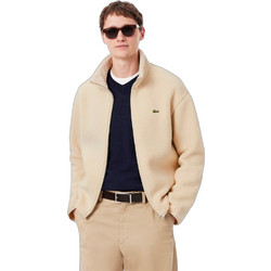 Lacoste Ανδρική Ζακέτα Fleece με Φερμουάρ Μπεζ BH8672-056