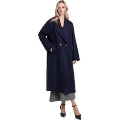 Toi & Moi Γυναικείο Παλτό Μάλλινο Μακρύ Navy Μπλε 60-1775-226