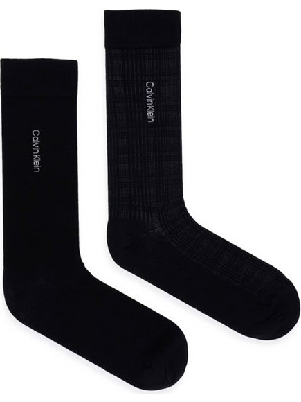 Calvin Klein Ανδρικές Κάλτσες Ψηλές Μαύρες 2Pack 701241440-001
