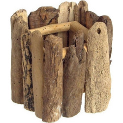 JK Home Decoration Κασπώ Εξωτερικού Χώρου Ξύλινο Καφέ 15x15x15cm 20-4820-000